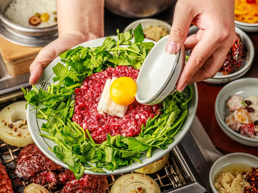 水芹韓牛生拌牛肉